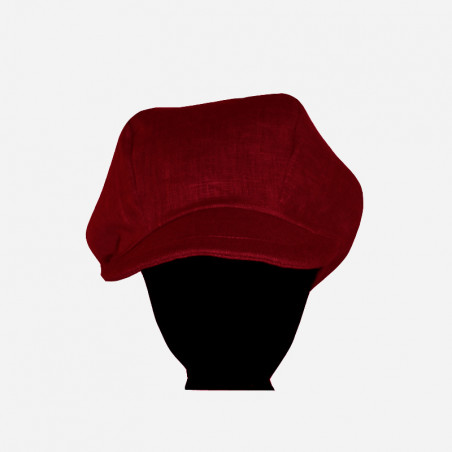 casquette-gavroche-lin- rouge-arlekincreation-1