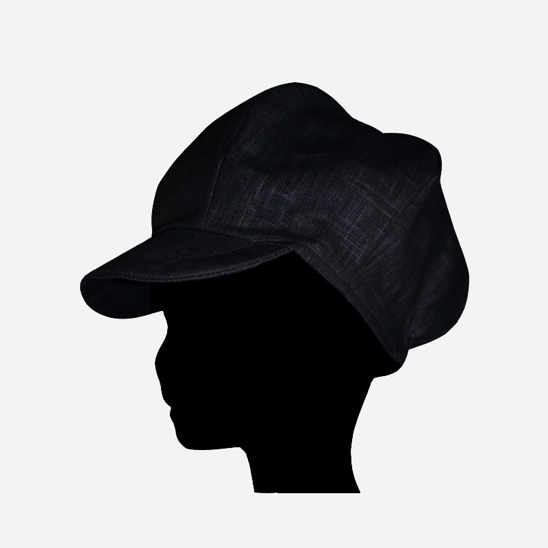 casquette-gavroche-lin- noir-arlekincreation-1
