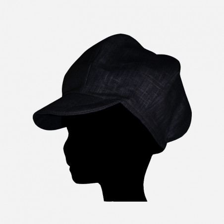 casquette-gavroche-lin- noir-arlekincreation-1