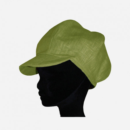 casquette-gavroche-lin- vert-arlekincreation-1