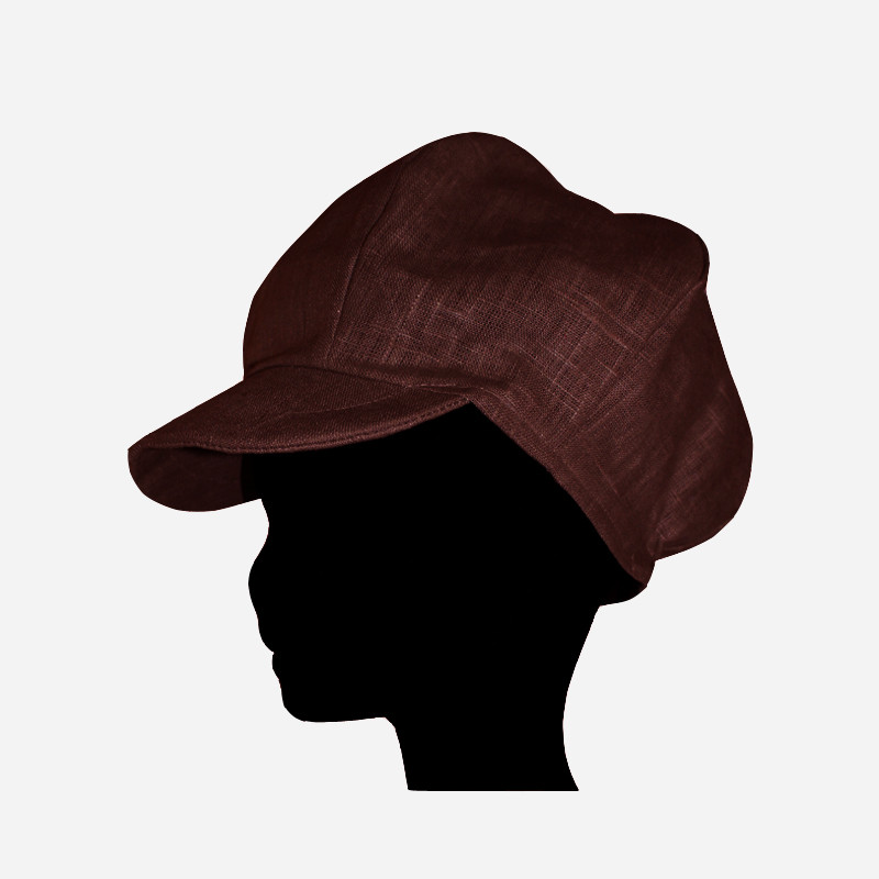 casquette-gavroche-lin- marron-arlekincreation-1