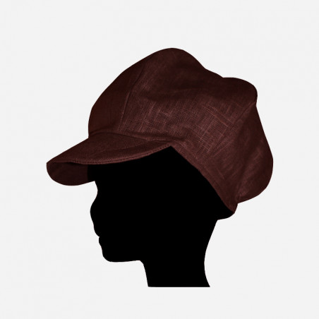 casquette-gavroche-lin- marron-arlekincreation-1