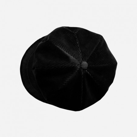 casquette-gavroche-huit-pans-velours-côtelé-noir-6-arlekincreation