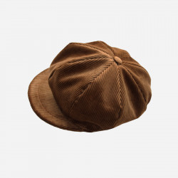 casquette-gavroche-8pans-velours-côtelé-noisette-2-arlekincreation