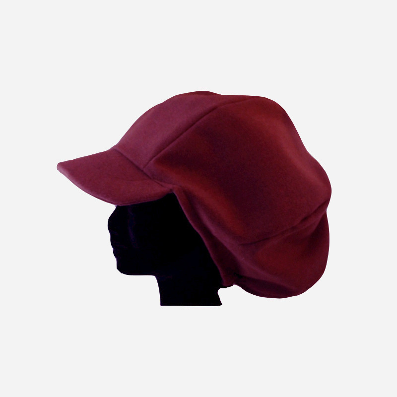 casquette dreadlocks lainage bordeaux