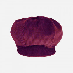 casquette-rasta-velours-côtelé-bordeaux-1-arlekincreation