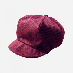 casquette-rasta-velours-côtelé-bordeaux-2-arlekincreation