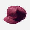 casquette-rasta-velours-côtelé-bordeaux-2-arlekincreation