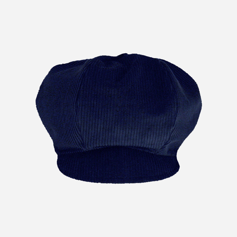 Casquette rasta en velours bleu marine