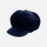 Casquette rasta en velours bleu marine