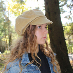 casquette-gavroche-beige-velours-côtelé-2-arlekincreation
