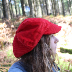 casquette-gavroche-rouge-velours-côtelé-3-arlekincreation