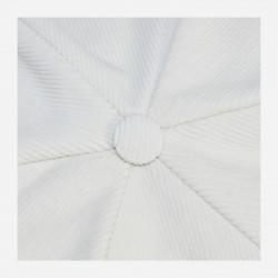 Casquette gavroche en velours milleraies blanc