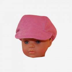casquette-bébé-enfant-velours-milleraies-rose-1