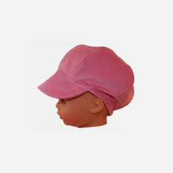 casquette-bébé-enfant-velours-milleraies-rose-2