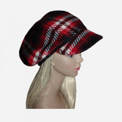 caquette-rasta-lainage écossais-rouge-3-arlekincreation