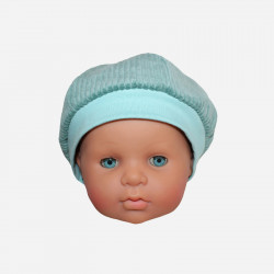 béret-bébé-enfant-velours-bleu-paon-1