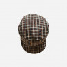 casquette rasta dreadlocks et afro velours à carreaux marron