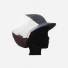 Casquette Dreadlocks Jamaïque – Soie Sauvage Tricolore Bleu Gris / Prune / Écru
