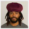 casquette-rasta-velours-côtelé-bordeaux