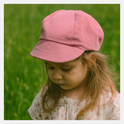 casquette-bébé-enfant-velours-milleraies-rose