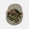 Casquette Gavroche Lainage tartan Noir et Marron