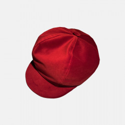 Casquette gavroche unisexe velours rouge