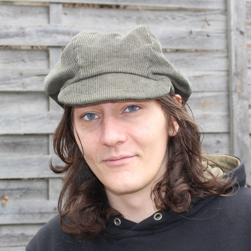 casquette-gavroche-kaki-velours-côtelé