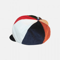 Casquette Afro Rasta unisexe en velours côtelé multicolore – spéciale dreadlocks & cheveux volumineux