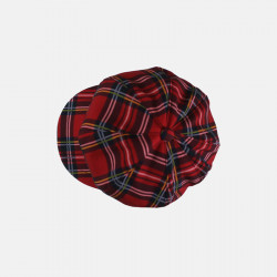 casquette-gavroche-écossais-tartan-rouge-3