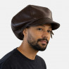casquette-rasta-simili-cuir-marron