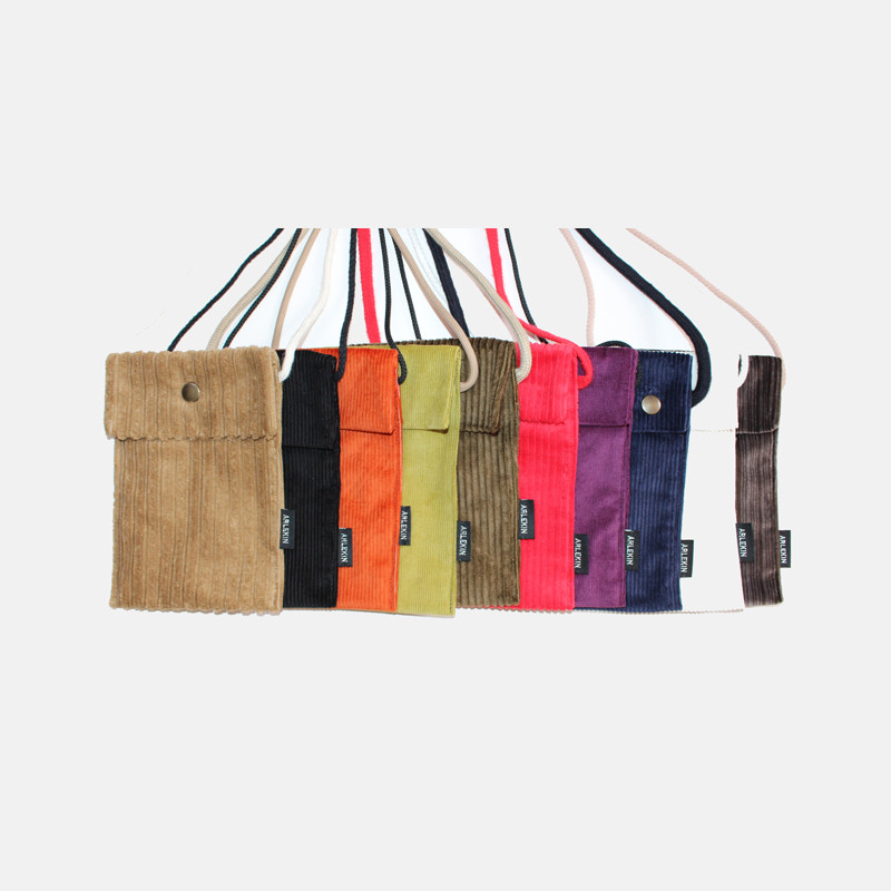 Petits sacs bandoulière en velours côtelé – Pochettes mixtes en 10 coloris