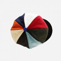 casquette-gavroche-huit-pans-velours-multicolore-arlekincreation-1